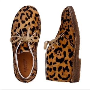 J Crew Crewcuts Macalister Girls Youth Bootie Shoes Leopard Sz 2 Kids
